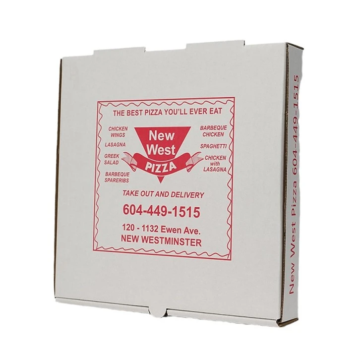 Cutie de pizza cu logo personalizat cu hârtie kraft ecologică