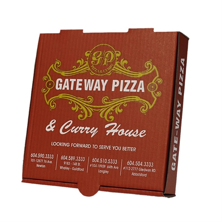 Cutie de ambalare de calitate alimentară Cutie de pizza ondulată personalizată