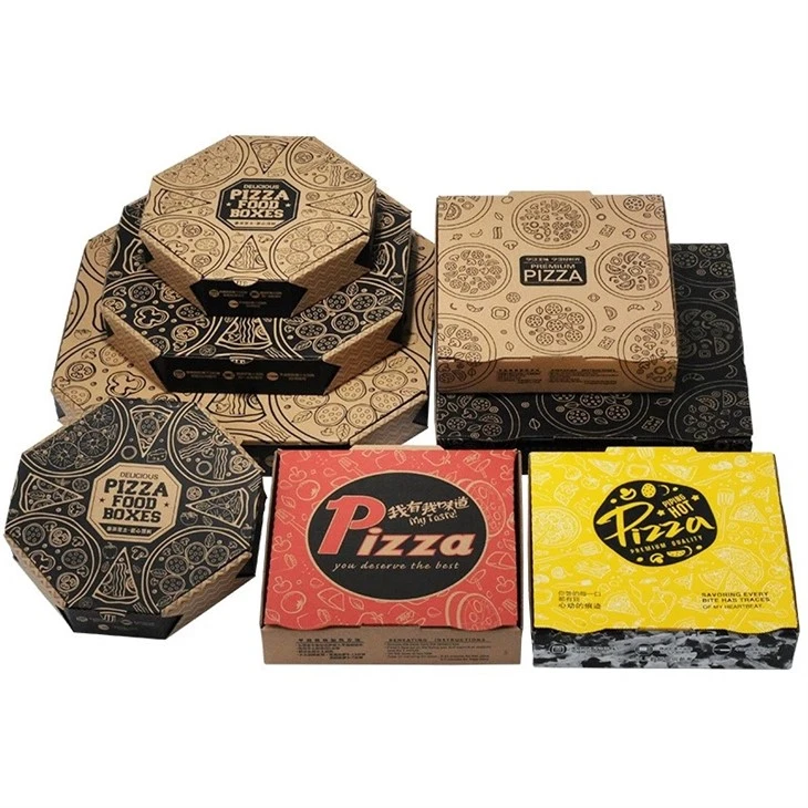 Cutie de ambalare pentru pizza în formă de octunghi cu sigla clientului