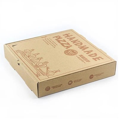 Cutie de pizza de lux ondulată cu logo personalizat de calitate alimentară