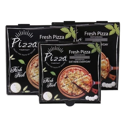 Cutie de pizza de lux ondulată cu logo de calitate alimentară