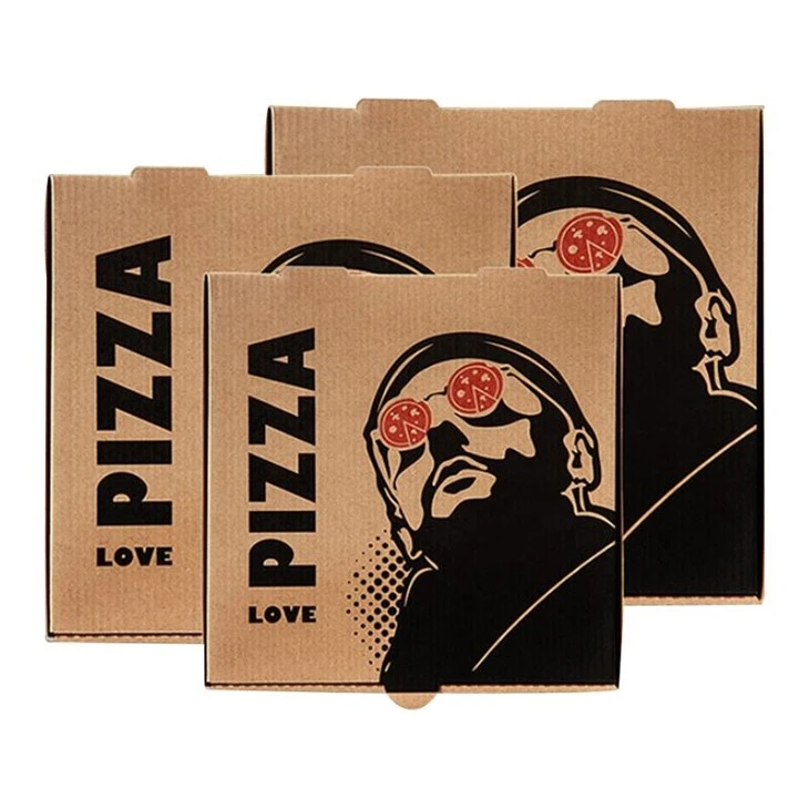 Cutie de ambalare pentru pizza de calitate alimentară ondulată Logo personalizat